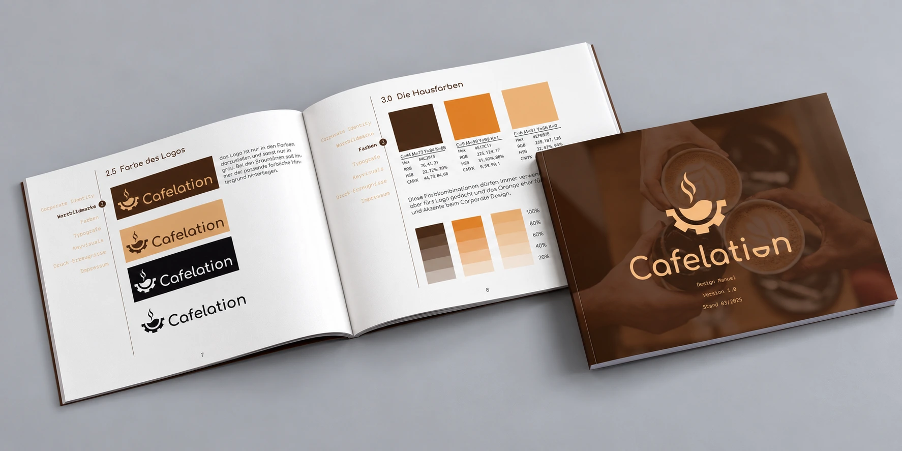 Cafelation – Designmanual mit eigener Markengestaltung