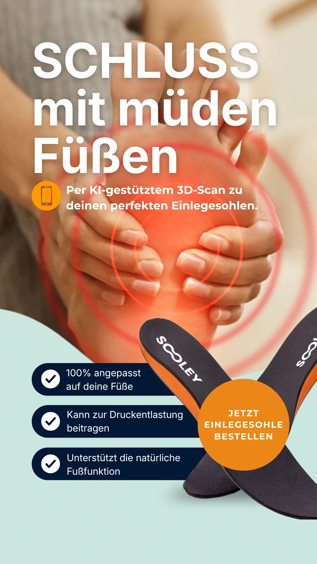 Einlegesohlen – Schluss mit müden Füßen